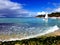 Beach coastline at carribian beach in dominican republic background