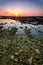 Beach of the Corrales  fish pens  of Rota  Cadiz  Spain