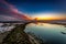 Beach of the Corrales  fish pens  of Rota  Cadiz  Spain