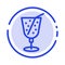 Beach, Drink, Juice Blue Dotted Line Line Icon