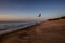 Beach el Farallon in the Pacific in the twilight light tones