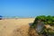 Beach erosion from hurricane