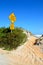 Beach erosion sign