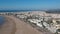 Beach in Essaouira near Marrakesh in Morocco by Drone from above