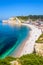 The beach of Etretat and the Amont cliff in Normandy