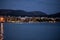 The beach with the evening-time in Alcudia