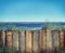 Beach and Fence Wooden Tropical Seascape Concept