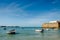 Beach and Fishing Boats in Cadiz, Spain