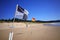 Beach flags on Australian beach
