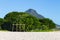 Beach of Flic en flac overlooking Tourelle du Tamarin Mauritius