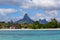 Beach of Flic en Flac with Piton de la Petite Riviere Noire Mauritius