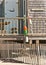 Beach front cottage with storm fence and crab buoy