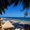 A beach front holiday view in Africa