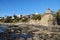 Beach front homes at Shaws Cove, Laguna Beach, California.