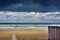 At the beach in Giulianova before the thunderstorm