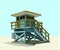 Beach guard tower