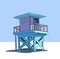 Beach guard tower