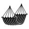 Beach hammock icon, simple style