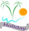 Beach holiday banner for businees