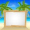 Beach holiday palm tree sign