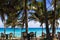 Beach and horizon view with palms in Varadero Cuba - Serie Cuba Reportage