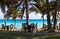 Beach and horizon view with palms in Varadero Cuba - Serie Cuba Reportage