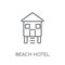 Beach Hotel linear icon. Modern outline Beach Hotel logo concept