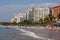 Beach and hotels in Ixtapa bay