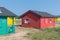 Beach houses at Dune, German island near Helgoland