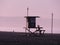 Beach hut at dawn