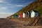 Beach huts along side Cromer beach.