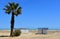 Beach huts at  the beach in Giulianova