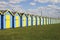 Beach huts at Bognor Regis. UK