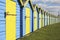 Beach huts at Bognor Regis. UK