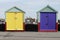 Beach huts at Hove. Brighton. Sussex. UK