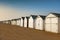 Beach huts in Shoeburyness taken during golden hour