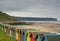Beach huts in Whitby , UK