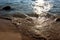 Beach idyll, sand and stones