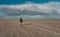 On the beach at island of wangerooge in the north sea in germany