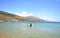 Beach landscape Andros island Greece