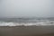 Beach landscape on the Baltic Sea in Poland during the breeze