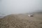 Beach landscape on the Baltic Sea in Poland during the breeze