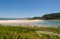 Beach landscape, Beach of Rodas, Cies Islands. Vigo, Galicia, Spain