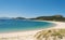 Beach landscape, Beach of Rodas, Cies Islands. Vigo, Galicia, Spain