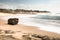 Beach with large rocks in Tofo