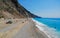 Beach on Lefkada, popular tourist resort on same name island in Greece