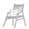 Beach Leisure Chair Outline Icon