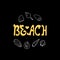 Beach lettering illustration