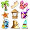 Beach Life Elements Stickers