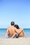 Beach lifestyle couple in love on vacation